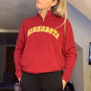 Minnesota gophers quarter zip PINK